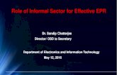 Role of Informal Sector for Effective EPR - OECD. · PDF fileRole of Informal Sector for Effective EPR ... •Limited PCB treatment or Exported them for further process to ... Mechanical