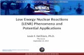 Low Energy Nuclear Reactions (LENR) Phenomena and ...coldfusionnow.org/wp-content/uploads/2015/09/IEEE-brief-DeChiaro-9... · Low Energy Nuclear Reactions (LENR) Phenomena and ...
