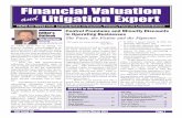 Financial Valuation - Valuation Products · PDF fileFinancial Valuation Litigation Expert Editor’s Outlook Jim Hitchner Aswintergiveswaytospring,we hopeto“awaken”yourthoughtstoan