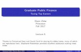Graduate Public Finance - faculty.chicagobooth.edufaculty.chicagobooth.edu/owen.zidar/teaching/Fall2017/...lecture5.pdf · Graduate Public Finance Taxing Top Earners Owen Zidar Princeton