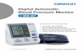 Digital Automatic Blood Pressure Monitor - Omron … Automatic Blood Pressure Monitor Designed for Clinical Use • Accurate and reliable • Dual measurement mode • Environment