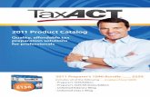 2011 Product Catalog - TaxAct · PDF fileOrder by phone: 1-800-573-4287 Mention code #110631010001 when ordering 2 TaxACT 2011 Preparer’s Catalog Table of Contents Product Table