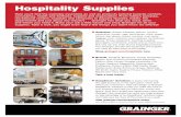 Hospitality Supplies - static.grainger.comstatic.grainger.com/images/8SP58962-Hospitality-Line-Card.pdf · Hospitality Supplies ... Grainger has what you need to help you get the