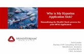 Why is my Hyperion Application Sick? is My Hyperion... · Why is My Hyperion Application Sick? Streamlining the Health Check process for your HFM Application Seth Landau Partner,