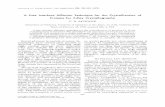 A Free Interface Diffusion Technique for the ... · PDF fileARCHIVES OF RIOCHEMISTRY AND BIOPHYSICS 161, 533-539 (1972) A Free Interface Diffusion Technique for the Crystallization