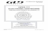 VIPER 777 ELECTRONIC DARTBOARD - GLD Productsgldproducts.com/content/Manuals/42-0000-777-Viper-Dartboard-Manual...VIPER 777 ELECTRONIC DARTBOARD Replacement Parts ... la diana. 2.