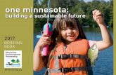 building a sustainable future - Minnesota Environmental ... · PDF fileone minnesota: building a sustainable future. ... Fields are dominated by summer-annual crops such as field corn