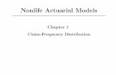Chapter 1 Claim-Frequency · PDF fileNonlife Actuarial Models Chapter 1 Claim-Frequency Distribution. Learning Objectives • Discrete distributions for modeling claim frequency •