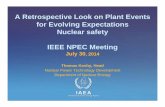 A Retrospective Look on Plant Events for Evolving ...grouper.ieee.org/groups/npec/N15-01_NPEC presentations...IAEA International Atomic Energy Agency A Retrospective Look on Plant