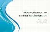 MOVING ELOCATION EXPENSE R - University of … Expense...Concur Expense Report and the reimbursement will be considered taxable income to the new employee. Some moving expenses are