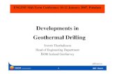 Geothermal Drilling Course - ENGINEengine.brgm.fr/web-offlines/conference-Mid-Term_Conference... · Geothermal Drilling ... Drilling “blind” after total loss of circulation. 5.