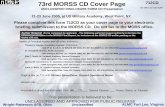 73rd MORSS CD Cover Page 712CD - Defense Technical · PDF fileA space craft that embodies “aircraft-like” characteristics ... • Comparative space-air data ... • Builds greatly