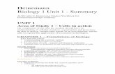 Heinemann Biology 1 Unit 1 Summary - Wikispaces · PDF fileHeinemann Biology 1 Unit 1 - Summary ALSO refer to Heinemann Student Workbook for: Essential knowledge summary. UNIT 1 Area