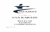 RULES OF KUMITE COMPETITION - teamusa.org/media/USA_Karate/Documents/Rules... · 2 USA KARATE RULES FOR KUMITE COMPETITION The rules of Kumite competition for all tournaments, matches,