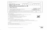 Edexcel GCSE Mathematics A - · PDF fileCentre Number Candidate Number Write your name here Surname Other names Total Marks Paper Reference Turn over Edexcel GCSE Mathematics A Higher