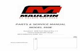 PARTS & SERVICE MANUAL MODEL 550E - Mauldin ...4amauldin.com/service support/literature and manuals...5. Flywheel Adapter / Pump Mount Kit..... See Engine Right 6. Air Filter Assembly