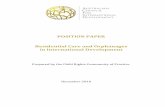 POSITION PAPER Residential Care and Orphanages in International Development · PDF file · 2017-02-23POSITION PAPER Residential Care and Orphanages in International Development Prepared