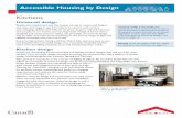 Accessible Housing by Design—Kitchens - SCHL.ca · PDF fileAccessible Housing by Design. Accessib . Kitchens. Canada Mortgage and Housing Corporation. 2. Design considerations. A