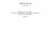 Report on the Voter Registry Audit (VRA) in Cambodia … Report on the Voter Registry Audit in Cambodia: 2013 3 National Election Committee’s (NEC) statistic that placed the number