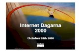 Internet Dagarna 2000 · PDF fileInternet Dagarna 2000 October 24th 2000 © 2000, ... • Tbit/s 1 000 000 000 000 bits/s ... 7.7 3.5 7.0 30.0 21.8 0 10 20 30 40 50 60 70 80 90 100