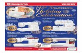 th Anniversary Holiday Celebration! 2017 CA flyer.… · • 22 utility & stretch stitches ... CLASS™ E10 • 21 practical stitches ... • Built-in needle threader $199 Save $100