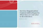 Service Organization Control (SOC) Reports - · PDF fileOVERVIEW Historical with SAS ... or supports transaction processing systems ... Required focus •Internal control over financial