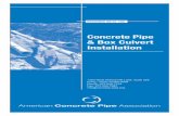 Concrete Pipe & Box Culvert Installationshawprecastsolutions.ca/wp-content/uploads/2012/04/... ·  · 2016-05-05Concrete Pipe & Box Culvert Installation RESOURCE NO 01-103 ... I.