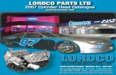 LORDCO PARTS · PDF fileHonda - 4 Cylinder ... Parts and Labour Warranty for a period of three months from installation. ... Lordco Parts Ltd. hereby warrants reconditioned cylinder
