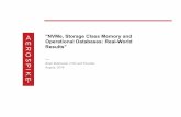 NVMe, Storage Class Memory and Operational Databases · PDF fileOperational Databases: Real-World Results" — Brian Bulkowski, ... Config Module App Real-Time Checks ... PM1633; Intel