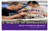 a degree of difference - Des Moines University · PDF filea degree of difference. D.P.M. students can ... that DMU will prepare you to enhance patients’ health and quality of ...
