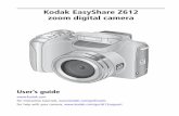 Kodak EasyShare Z612 zoom digital   EasyShare Z612 zoom digital camera Userâ€™s guide   For interactive tutorials,   For help with your camera,