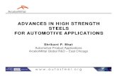 ADVANCES IN HIGH STRENGTH STEELS FOR AUTOMOTIVE APPLICATIONS/media/Files/Autosteel/Great Designs in Steel/GDIS... · ADVANCES IN HIGH STRENGTH STEELS FOR AUTOMOTIVE APPLICATIONS Shrikant