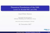 Theoretical Foundations of the UML - RWTH Aachen · PDF fileThe underlying system architecture is parametrised by the set P of ... (A) := {w ∈ Act ... Joost-Pieter Katoen Theoretical