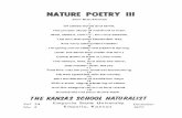 NATURE POETRY III - Emporia State University · PDF fileNATURE POETRY III . ... (over the earth and under the sun.) 8 . ... indirection, and symbolism, to set the stage for expression