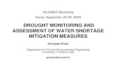 DROUGHT MONITORING AND ASSESSMENT OF · PDF fileDROUGHT MONITORING AND ASSESSMENT OF WATER SHORTAGE MITIGATION MEASURES Giuseppe Rossi Department of Civil and Environmental Engineering