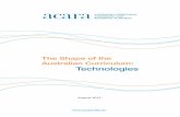 The Shape of the Australian Curriculum: Technologies Shape of the Australian Curric ulum: Technologies Purpose 1. The Shape of the Australian Curriculum: Technologies provides broad