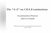 The “A-Z” on CRA Examinations - frbsf.org · PDF fileInformation about lending, investment and service opportunities; 3. The Bank’s product offerings and business strategies;