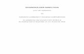 Shareholder Direction - Toronto Community Housing SHD.pdf · INTRODUCTION ... Shareholder Direction to Toronto Community Housing Corporation 5 (j) TCH will ensure that its policies
