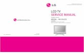 SERVICE MANUAL - LG: Replacement OEM Parts and … identical to those in the original circuit and ... (480i/480p/720p/1080i), Audio) Audio / Video Input PC Sound Input PC Input Antenna