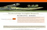 Technology Insight Report - Patent iNSIGHT Pro Arms...perception to action." A Robot is a reprogrammable manipulator designed to move material, parts, or specialized devices through