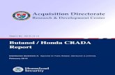 Butanol / Honda CRADA · PDF fileButanol / Honda CRADA Report Distribution Statement A: Approved for Public Release; distribution is unlimited. February 2015 Report No. CG-D-10-15