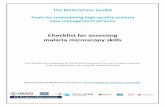 Checklist for assessing malaria microscopy skills · PDF file · 2017-08-29The MalariaCare Toolkit Tools for maintaining high-quality malaria case management services Checklist for