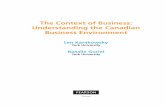 The Context of Business: Understanding the Canadian ... · PDF fileThe Context of Business: Understanding the Canadian Business Environment Len Karakowsky York University Natalie Guriel