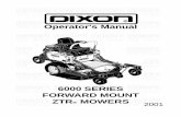 OM, ZTR 6000 SERIES, ZTR 6025, 2001, ZERO TURN: · PDF file · 2009-12-12without either the entire grass catcher or the deflector in place. ... wheel is over the edge of a cliff or