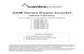 SAM Series Power  · PDF fileSAM Series Power Inverter ... Do not make any electrical connections or disconnections in areas designated as IGNITION ... SAM