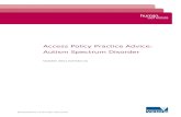 Access Policy Practice Advice: Autism Spectrum Disorder Web view... reliability and validity that can be used in a diagnostic ... with demonstrated reliability and validity that can