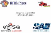 Progress Report for SAE BAJA 2013 - NRI Institute of ... BAJA-progress_report_2013.pdf · Progress Report for SAE BAJA 2013 . ... Chain and Sprockets for coupling the engine and ...
