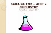 SCIENCE 1206 UNIT 2 CHEMISTRY - Home of the Titans! · PDF fileUNIT OUTLINE CHEMISTRY ... at the base of your locker or bookbag ... The amount of matter an object contains, measured
