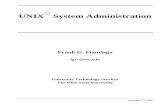 UNIX System Administration - University of · PDF fileFrank G. Fiamingo fgf+@osu.edu ... 4 The UNIX File System ... The Ohio State University UNIX System Administration Introduction