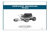 SERVICE MANUAL Trax - Permobil · PDF fileMaintenance ... Remove the cover. See page 7. Press the brake release handle down to its lower position to facilitate removal ... Screw the
